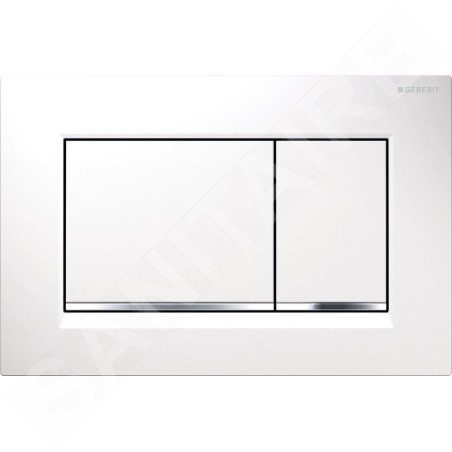 Geberit Sigma30 - Plaque de déclenchement Sigma30, blanc/chrome 115.883.KJ.1