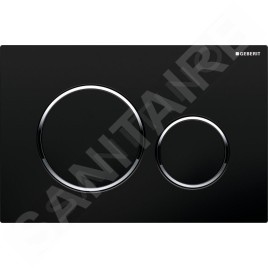 Geberit Sigma20 - Plaque de déclenchement Sigma20, noir/chrome 115.882.KM.1