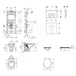 Geberit Duofix - Set d'installation pré-murale, cuvette Alpha avec abattant, plaque de déclenchement Delta21, blanc alpin