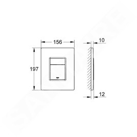 Grohe Skate Cosmopolitan - Plaque de déclenchement, chrome mat 38732P00