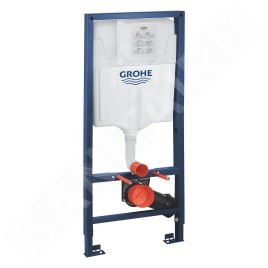 Grohe Rapid SL - Set d'installation pré-murale, cuvette Alpha avec abattant, plaque de déclenchement Skate Cosmopolitan, chrome