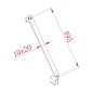 Polysan Modular Shower - Bras de fixation MSBR2, 500 mm, chrome MSBR2