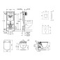 Grohe Rapid SL - Set de bâti-support, cuvette et abattant IdealStandard, plaque de déclenchement Skate Cosmo, Aquablade, Grohe Rapid SL - Set de bâti-support, cuvette et abattant IdealStandard, plaque de déclenchement Skate Cosmo, Aquablade,