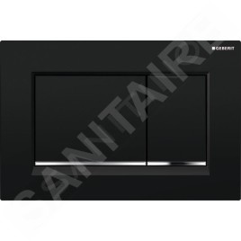 Geberit Sigma30 - Plaque de déclenchement Sigma30, noir/chrome 115.883.KM.1