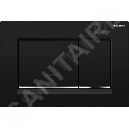 Geberit Sigma30 - Plaque de déclenchement Sigma30, noir/chrome 115.883.KM.1
