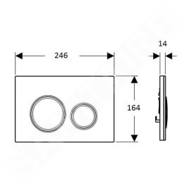 Geberit Sigma21 - Plaque de déclenchement, chrome/verre blanc 115.884.SI.1