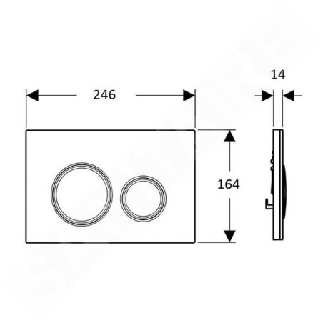 Geberit Sigma21 - Plaque de déclenchement, chrome/verre blanc 115.884.SI.1