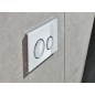 Geberit Sigma21 - Plaque de déclenchement, chrome/verre blanc 115.884.SI.1