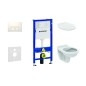 Geberit Duofix - Set d'installation pré-murale, cuvette Alpha avec abattant, plaque de déclenchement Delta35, blanc alpin