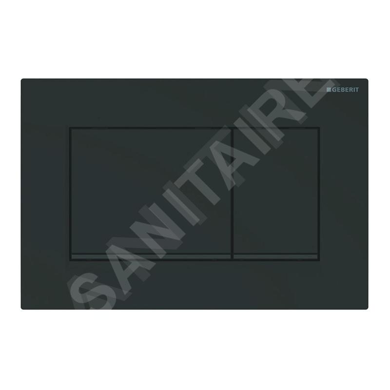 Geberit Sigma30 - Plaque de déclenchement 2 touches, noir mat / noir 115.883.16.1