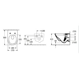 Villeroy & Boch Subway 3.0 - WC suspendu, TwistFlush, AntiBac, CeramicPlus, blanc alpin 4670T0T2