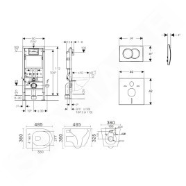 Geberit Duofix - Set de bâti-support, cuvette Gaia et abattant softclose, plaque de déclenchement Delta01, chrome brillant