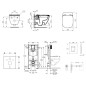 Grohe Rapid SL - Set de bâti-support, WC suspendu Rimless + abattant SoftClose Tesi, plaque de déclenchement Skate
