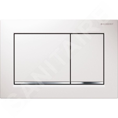Geberit Omega30 - Plaque de déclenchement OMEGA30, blanc/chrome brillant 115.080.KJ.1
