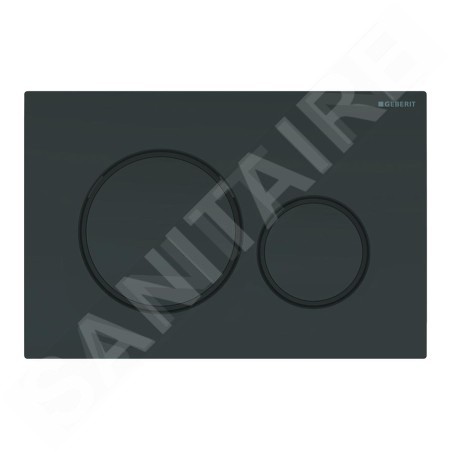 Geberit Sigma20 - Plaque de déclenchement, noir brillant / bordures noir mat 115.882.DW.1