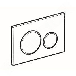 Geberit Sigma20 - Plaque de déclenchement, noir brillant / bordures noir mat 115.882.DW.1