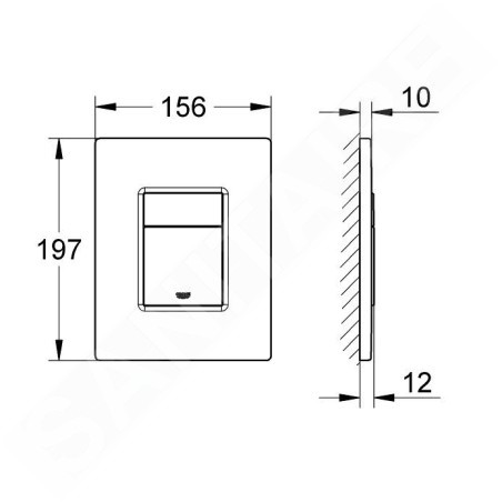 Grohe Even - Plaque de déclenchement, phantom black 38966KF0