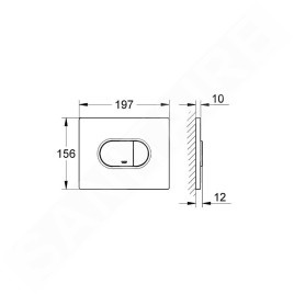 Grohe Arena Cosmo - Plaque de déclenchement, blanc alpin 38858SH0