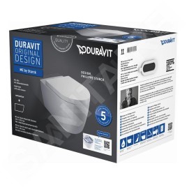 Duravit ME by Starck - WC suspendu, abattant SoftClose, Rimless, blanc alpin 45290900A1