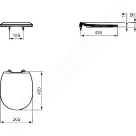 Ideal Standard Connect - Abattant WC, Softclose, blanc E772401
