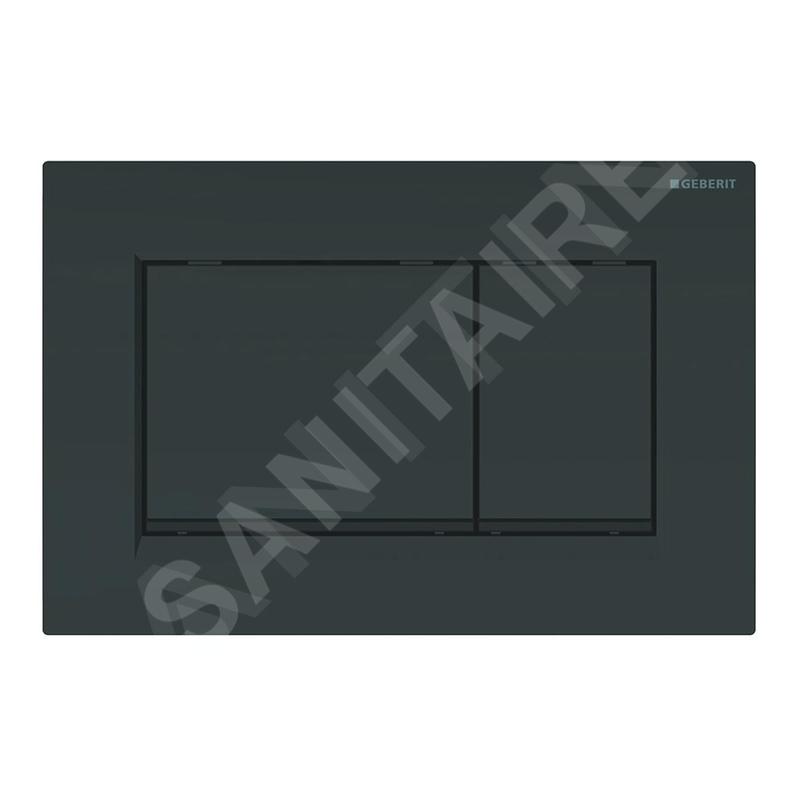 Geberit Sigma30 - Plaque de déclenchement 2 touches, noir brillant / noir mat 115.883.DW.1