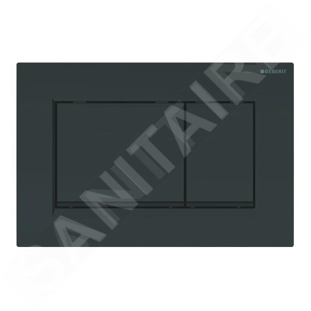 Geberit Sigma30 - Plaque de déclenchement 2 touches, noir brillant / noir mat 115.883.DW.1