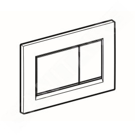 Geberit Sigma30 - Plaque de déclenchement 2 touches, noir brillant / noir mat 115.883.DW.1