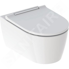 Geberit ONE - WC suspendu avec abattant softclose, TurboFlush, KeraTect, blanc / chrome 500.202.01.1