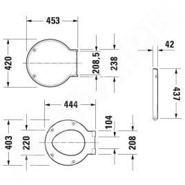 Duravit Starck 1 - Abattant avec softclose, blanc 0065880099