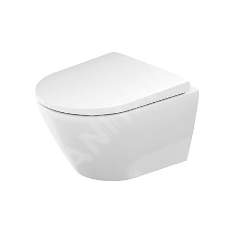 Duravit D-Neo - WC suspendu avec abattant SoftClose, Rimless, blanc 45880900A1 Duravit D-Neo - WC suspendu avec abattant SoftClose, Rimless, blanc 45880900A1