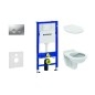 Geberit Duofix - Set d'installation pré-murale, cuvette Alpha avec abattant, plaque de déclenchement Delta21, chrome mat Geberit Duofix - Set d'installation pré-murale, cuvette Alpha avec abattant, plaque de déclenchement Delta21, chrome mat