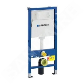 Geberit Duofix - Set d'installation pré-murale, cuvette Alpha avec abattant, plaque de déclenchement Delta21, chrome mat