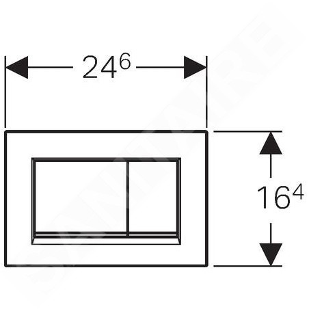 Geberit Sigma30 - Plaque de déclenchement Sigma30, blanc/ doré 115.883.KK.1