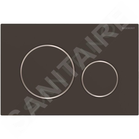 Geberit Sigma20 - Plaque de déclenchement, noir mat/chrome 115.882.14.1