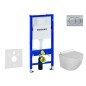 Geberit Duofix - Set de bâti-support, cuvette Gaia et abattant softclose, plaque de déclenchement Delta01, chrome mat