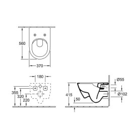 Villeroy & Boch Subway 2.0 - WC suspendu avec abattant SoftClosing, DirectFlush, blanc alpin 5614R201