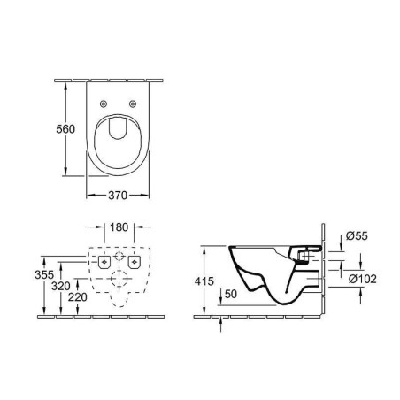 Villeroy & Boch Subway 2.0 - WC suspendu avec abattant SoftClosing, DirectFlush, blanc alpin 5614R201