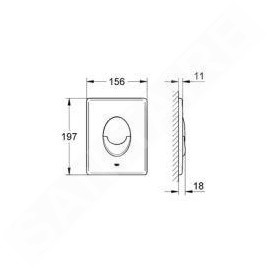 Grohe Skate Air - Plaque de déclenchement, chrome mat 38505P00