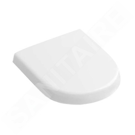 Villeroy & Boch Subway 2.0 - Abattant WC avec couvercle, SoftClosing, blanc alpin 9M69S101