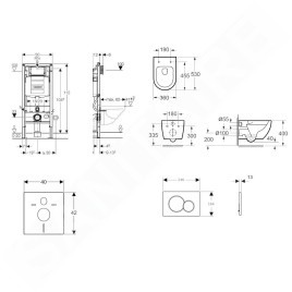Geberit Duofix - Set de bâti-support, cuvette Oudee et abattant softclose, plaque de déclenchement Sigma01, blanc alpin