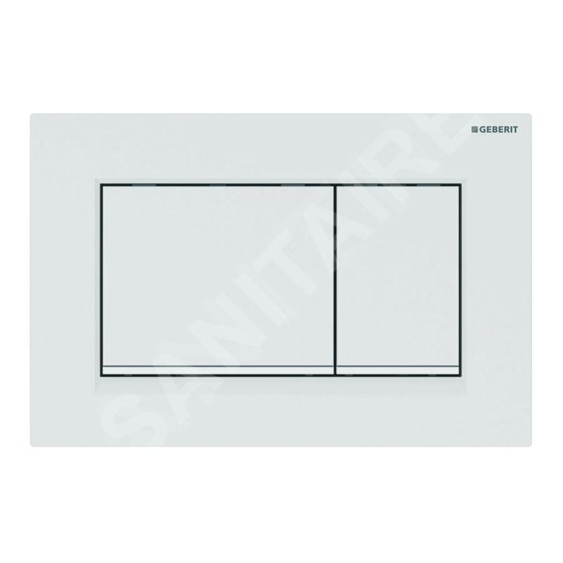 Geberit Sigma30 - Plaque de déclenchement 2 touches, blanc / blanc mat 115.883.11.1