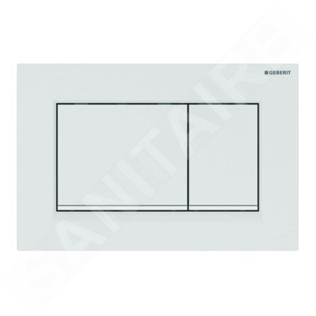 Geberit Sigma30 - Plaque de déclenchement 2 touches, blanc / blanc mat 115.883.11.1