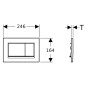 Geberit Sigma30 - Plaque de déclenchement 2 touches, blanc / blanc mat 115.883.11.1