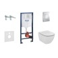 Grohe Rapid SL - Bâti-support pour WC suspendu + cuvette et abattant Ideal Standard Tesi 38528SET-KF