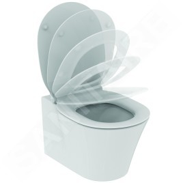 Ideal Standard Connect Air - Cuvette de toilette suspendue avec abattant SoftClose, AquaBlade, blanc E008701