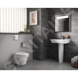 Ideal Standard Connect Air - Cuvette de toilette suspendue avec abattant SoftClose, AquaBlade, blanc E008701
