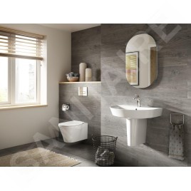Ideal Standard Connect Air - Cuvette de toilette suspendue avec abattant SoftClose, AquaBlade, blanc E008701