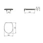 Ideal Standard Eurovit - Abattant, softclose, blanc E131801