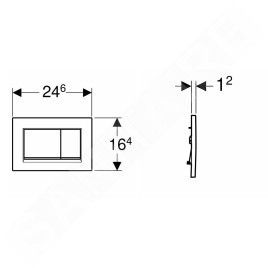 Geberit Sigma30 - Plaque de déclenchement, noir mat/chrome 115.883.14.1