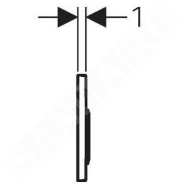 Geberit Omega20 - Plaque de déclenchement OMEGA20, blanc/doré 115.085.KK.1